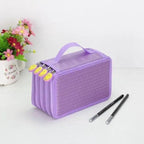 Unique Purple Cute Big 36/48/72 Holes Stationery Students Pencil Case High Quality Large Capacity Pencil Box Stevvex