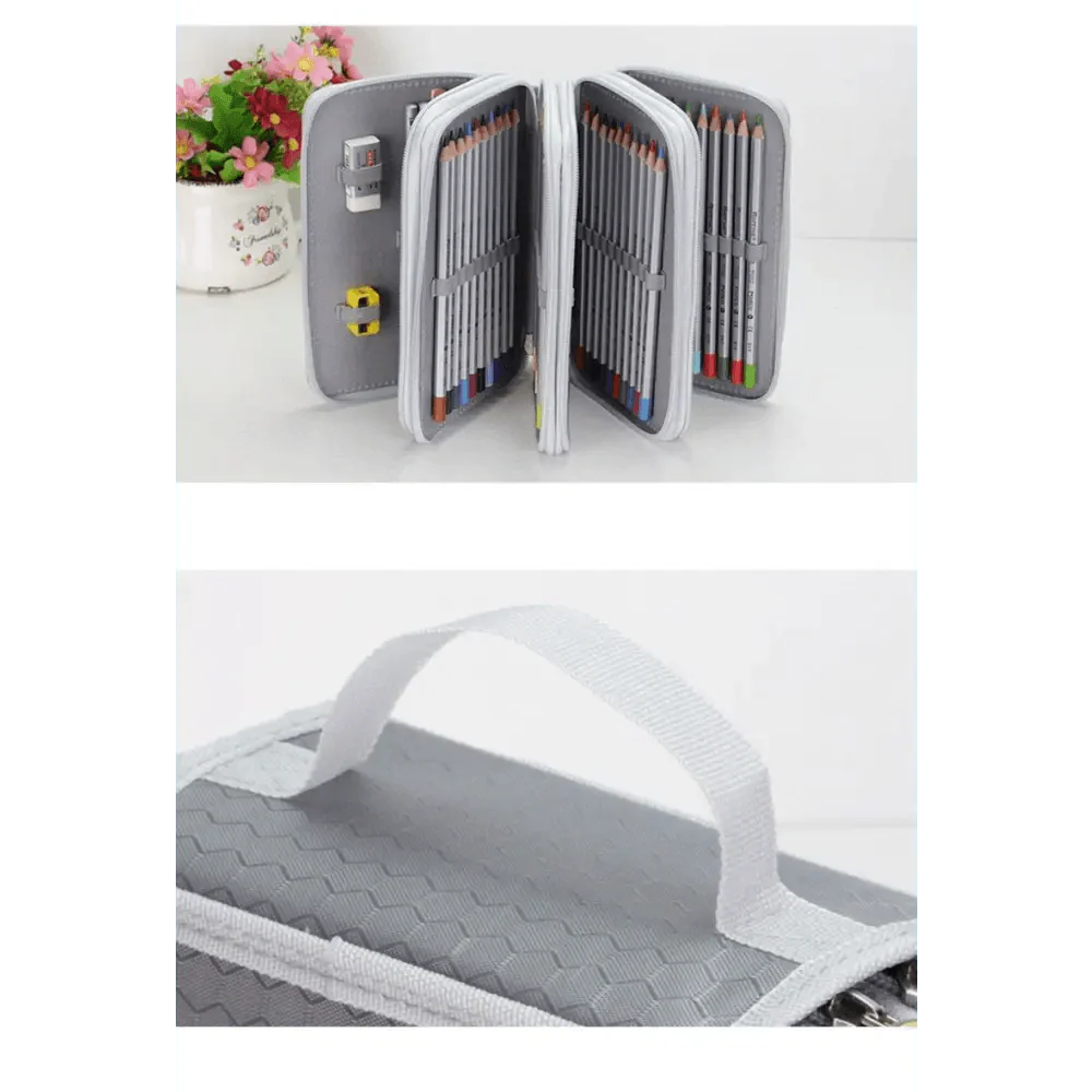 Unique Purple Cute Big 36/48/72 Holes Stationery Students Pencil Case High Quality Large Capacity Pencil Box Stevvex