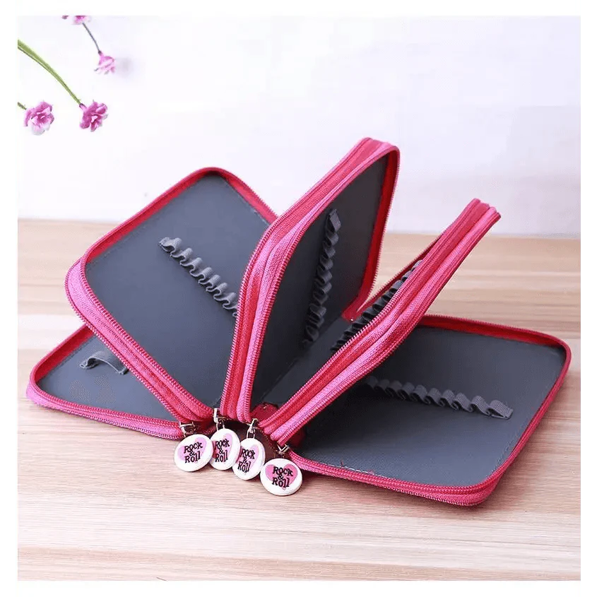 Unique Purple Cute Big 36/48/72 Holes Stationery Students Pencil Case High Quality Large Capacity Pencil Box Stevvex