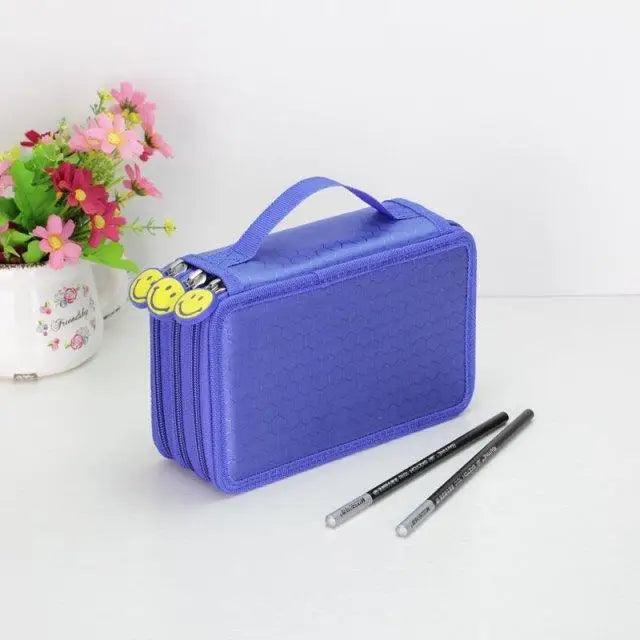 Unique Purple Cute Big 36/48/72 Holes Stationery Students Pencil Case High Quality Large Capacity Pencil Box Stevvex