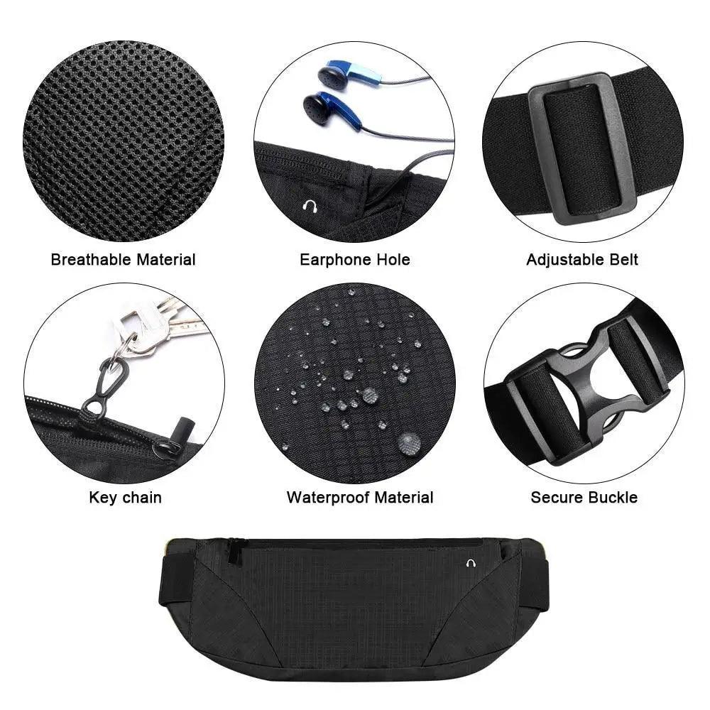 Unique  Running Fanny Pack Sports Belt Bag Stylish Ultra Light Bounce Free Waist Pouch Bag Fitness Workout Belt Sport Waist Pack Stevvex