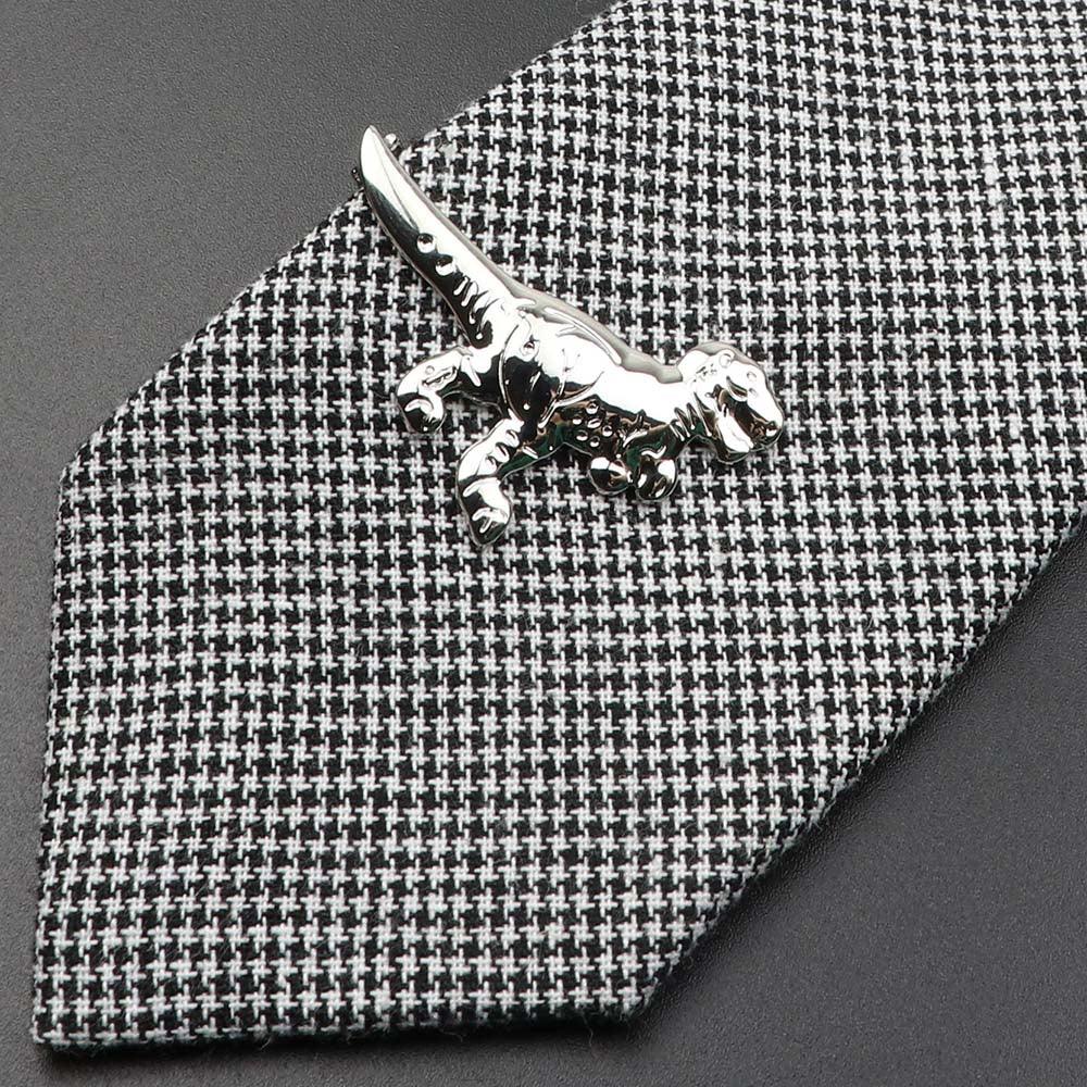 Unique Stainless Tie Clips Guitar Lizard Shaped Tie Clips Tie Clip Classic Tie Bar Clip Regular Trendy Durable Metallic Necktie Clips Wedding Business Ties Necktie Clips Pin For Mens Ideal Gift Stevvex