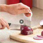 Unique Style 1PC Stainless Steel Onion Needle Onion Holder Handheld Simple Slicer Fruit Vegetable Cutter Potato Kitchen Tool Bar Accessories Stevvex