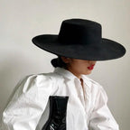 Unique Style Fedora Hats For Women Retro New Trendy Wide Brim Cap For Summer Party Women's Hat Big Fedora Hat Luxury Wedding Hats Flat Top Hat Stevvex