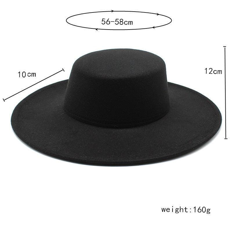 Unique Style Fedora Hats For Women Retro New Trendy Wide Brim Cap For Summer Party Women's Hat Big Fedora Hat Luxury Wedding Hats Flat Top Hat Stevvex