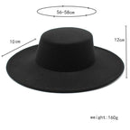 Unique Style Fedora Hats For Women Retro New Trendy Wide Brim Cap For Summer Party Women's Hat Big Fedora Hat Luxury Wedding Hats Flat Top Hat Stevvex