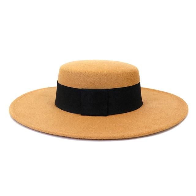 Unique Style Fedora Hats For Women Retro New Trendy Wide Brim Cap For Summer Party Women's Hat Big Fedora Hat Luxury Wedding Hats Flat Top Hat Stevvex