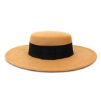 Unique Style Fedora Hats For Women Retro New Trendy Wide Brim Cap For Summer Party Women's Hat Big Fedora Hat Luxury Wedding Hats Flat Top Hat Stevvex