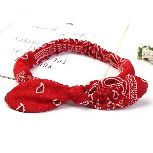 Unique Style Women's Soft Solid Print Headbands Vintage Cross Knot Elastic Hairbands Bandanas Girls Hair Bands Hair Accessories Stevvex