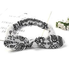 Unique Style Women's Soft Solid Print Headbands Vintage Cross Knot Elastic Hairbands Bandanas Girls Hair Bands Hair Accessories Stevvex