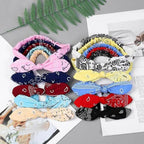 Unique Style Women's Soft Solid Print Headbands Vintage Cross Knot Elastic Hairbands Bandanas Girls Hair Bands Hair Accessories Stevvex