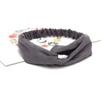 Unique Style Women's Soft Solid Print Headbands Vintage Cross Knot Elastic Hairbands Bandanas Girls Hair Bands Hair Accessories Stevvex