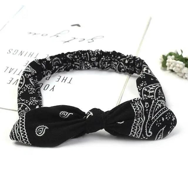 Unique Style Women's Soft Solid Print Headbands Vintage Cross Knot Elastic Hairbands Bandanas Girls Hair Bands Hair Accessories Stevvex