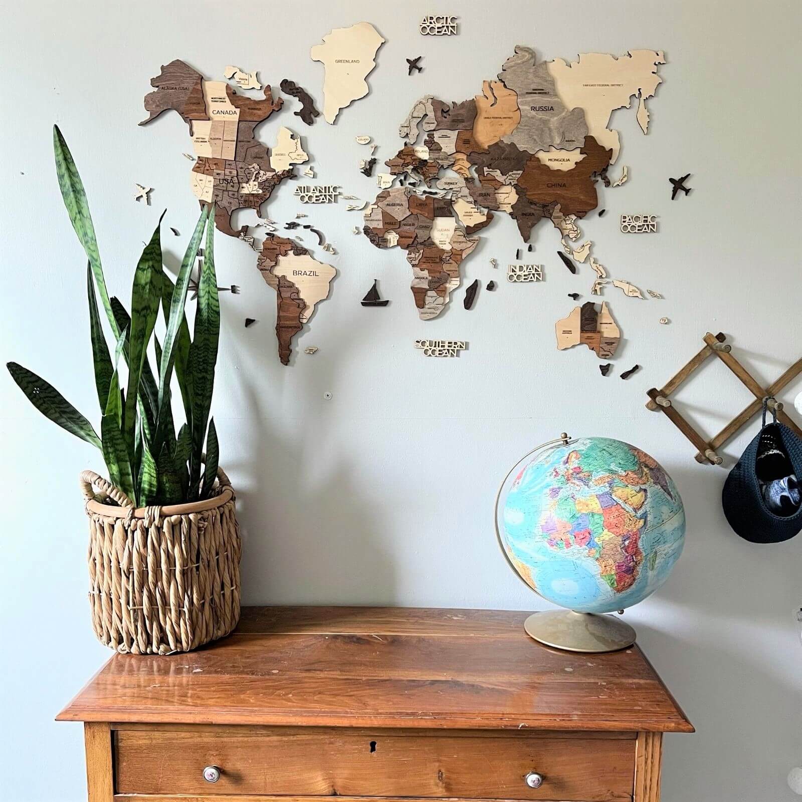 Brown Wall Art for Living Room Enjoy The Wood