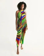 Sheer Multicolor Swimsuit Cover Up