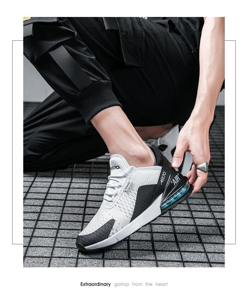 Unisex Air Cushion Running Shoes Mens Sneakers Breathable Light Sports Shoes Training Jogging Arch Support Tennis Shoe Breathable Air Cushion Sneakers For Gym Workout Stevvex