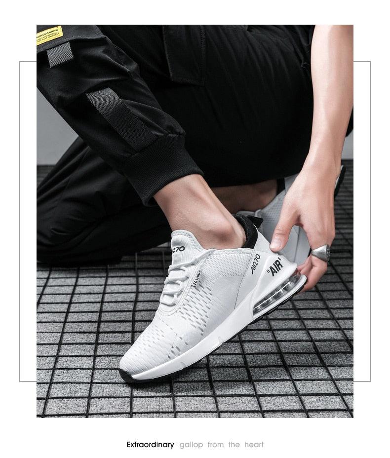 Unisex Air Cushion Running Shoes Mens Sneakers Breathable Light Sports Shoes Training Jogging Arch Support Tennis Shoe Breathable Air Cushion Sneakers For Gym Workout Stevvex