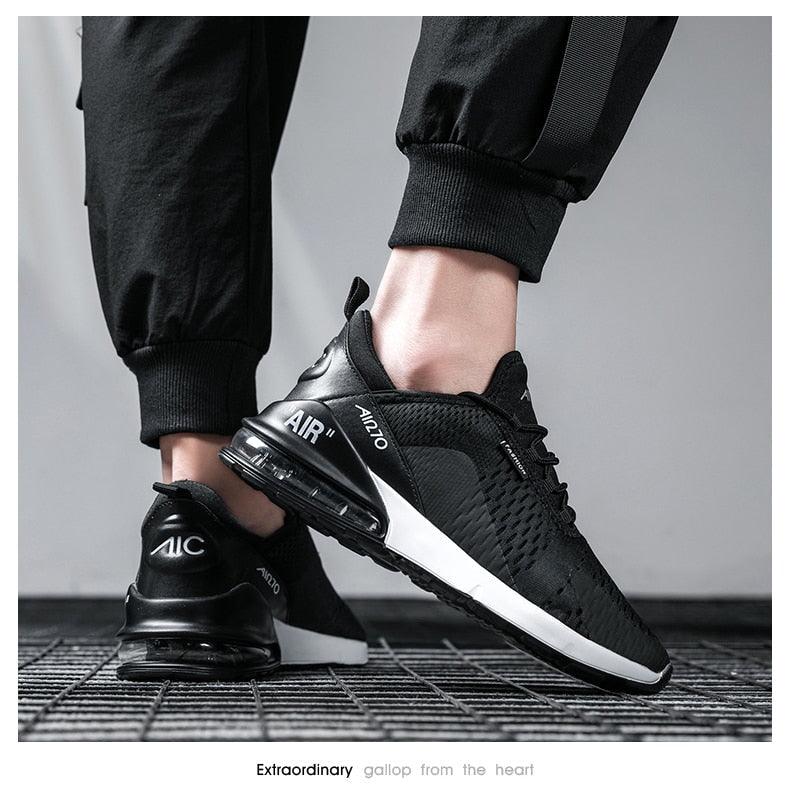 Unisex Air Cushion Running Shoes Mens Sneakers Breathable Light Sports Shoes Training Jogging Arch Support Tennis Shoe Breathable Air Cushion Sneakers For Gym Workout Stevvex