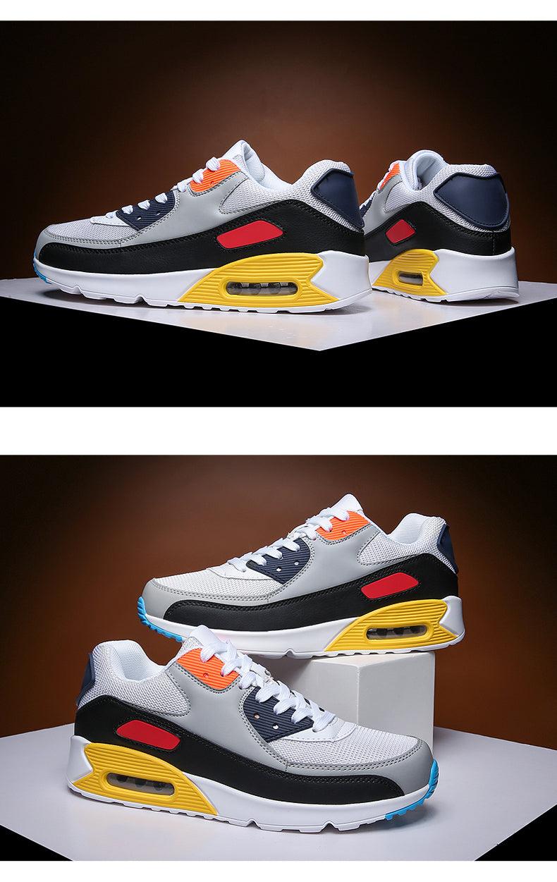 Unisex Air Cushion Sneakers Men's Colorful Casual  Fashion Jogging Sneakers Outdoor Sports Sneakers Lace Up Unisex Walk Women's Air Athletic Running Sneakers Stevvex