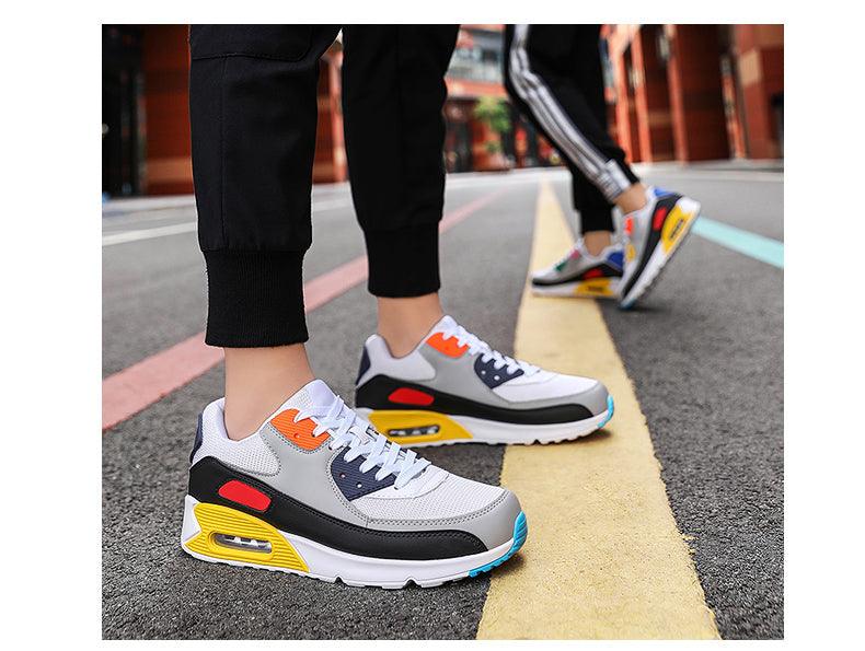 Unisex Air Cushion Sneakers Men's Colorful Casual  Fashion Jogging Sneakers Outdoor Sports Sneakers Lace Up Unisex Walk Women's Air Athletic Running Sneakers Stevvex