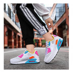 Unisex Air Cushion Sneakers Men's Colorful Casual  Fashion Jogging Sneakers Outdoor Sports Sneakers Lace Up Unisex Walk Women's Air Athletic Running Sneakers Stevvex