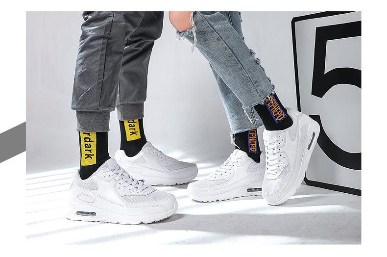 Unisex Air Cushion Sneakers Men's Colorful Casual  Fashion Jogging Sneakers Outdoor Sports Sneakers Lace Up Unisex Walk Women's Air Athletic Running Sneakers Stevvex