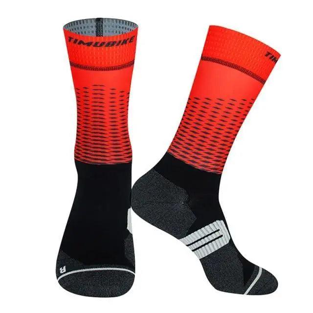 Unisex Anti Slip Socks Professional Bike Street Sports Socks Cycling Socks For Men And Women  Breathable Socks 37-44 Stevvex