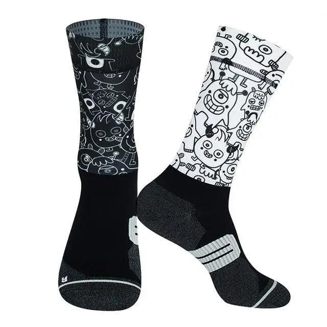 Unisex Anti Slip Socks Professional Bike Street Sports Socks Cycling Socks For Men And Women  Breathable Socks 37-44 Stevvex