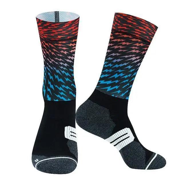Unisex Anti Slip Socks Professional Bike Street Sports Socks Cycling Socks For Men And Women  Breathable Socks 37-44 Stevvex