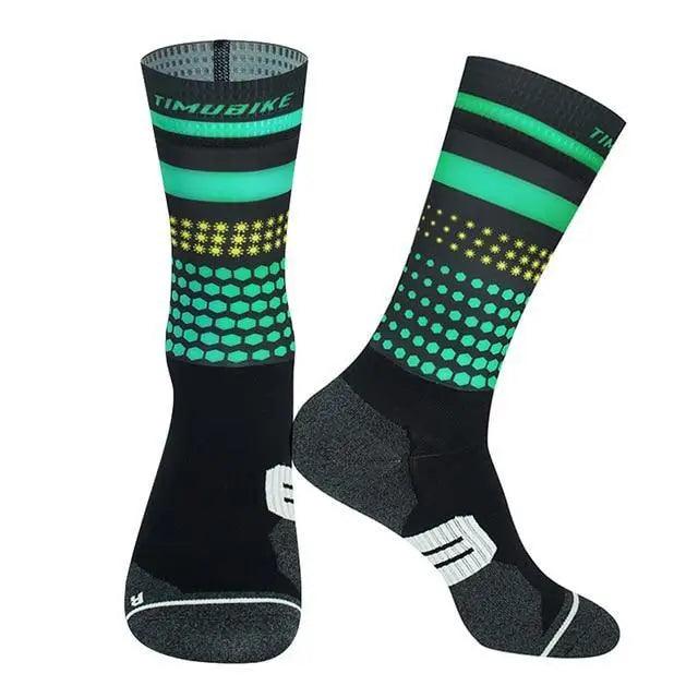 Unisex Anti Slip Socks Professional Bike Street Sports Socks Cycling Socks For Men And Women  Breathable Socks 37-44 Stevvex