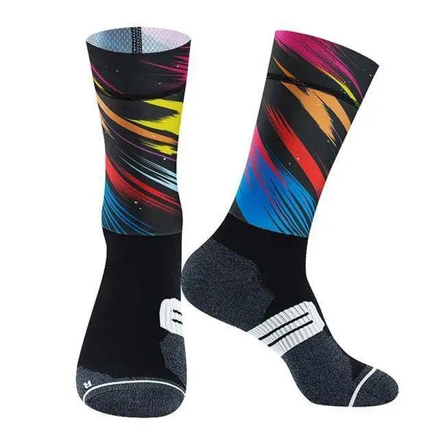 Unisex Anti Slip Socks Professional Bike Street Sports Socks Cycling Socks For Men And Women  Breathable Socks 37-44 Stevvex