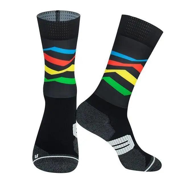 Unisex Anti Slip Socks Professional Bike Street Sports Socks Cycling Socks For Men And Women  Breathable Socks 37-44 Stevvex