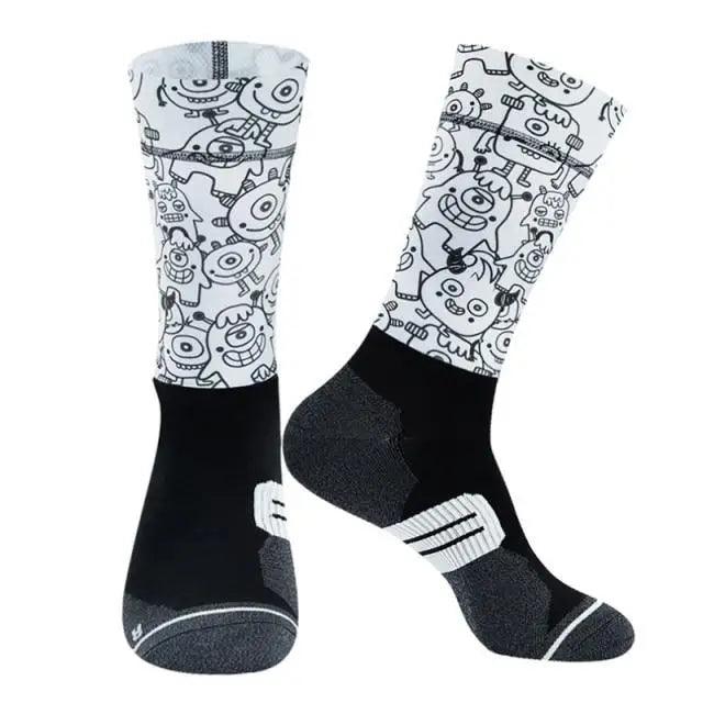 Unisex Anti Slip Socks Professional Bike Street Sports Socks Cycling Socks For Men And Women  Breathable Socks 37-44 Stevvex