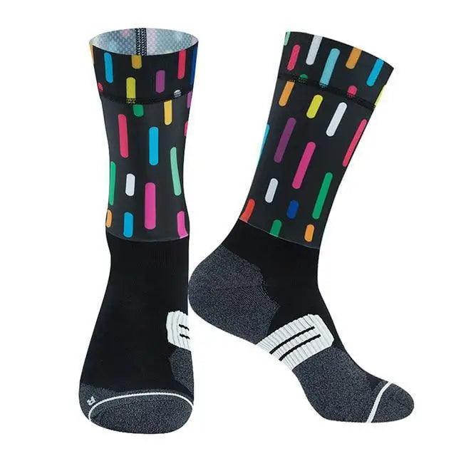 Unisex Anti Slip Socks Professional Bike Street Sports Socks Cycling Socks For Men And Women  Breathable Socks 37-44 Stevvex