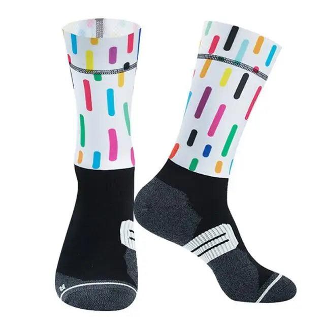 Unisex Anti Slip Socks Professional Bike Street Sports Socks Cycling Socks For Men And Women  Breathable Socks 37-44 Stevvex