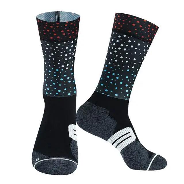 Unisex Anti Slip Socks Professional Bike Street Sports Socks Cycling Socks For Men And Women  Breathable Socks 37-44 Stevvex