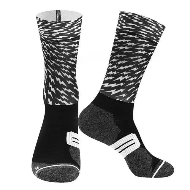 Unisex Anti Slip Socks Professional Bike Street Sports Socks Cycling Socks For Men And Women  Breathable Socks 37-44 Stevvex