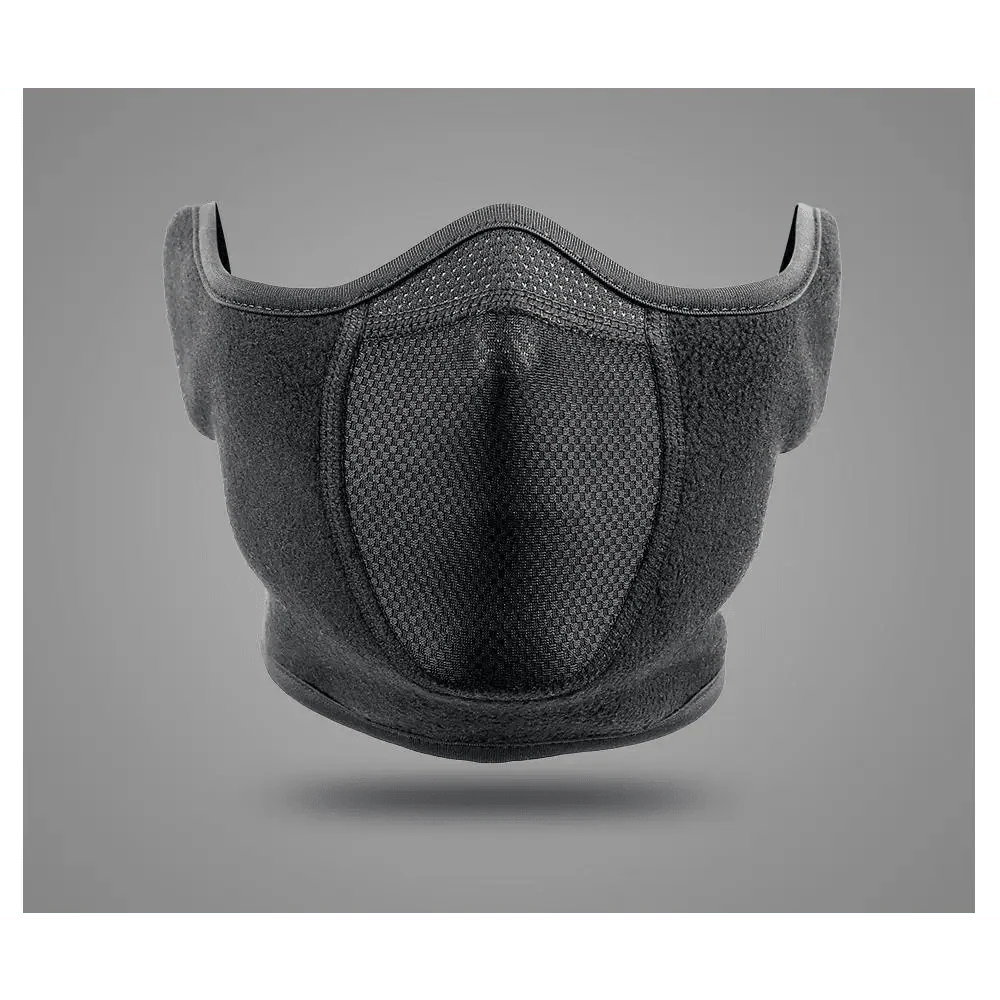 Unisex Breathable Black Half Ski Windproof Sport Mask Face Cover Ear Warmer For Winter Weather Men Running Thermal Masks Scarf Snowboard Ski Mask Neck Warmer Stevvex