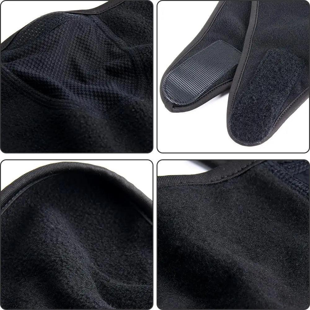 Unisex Breathable Black Half Ski Windproof Sport Mask Face Cover Ear Warmer For Winter Weather Men Running Thermal Masks Scarf Snowboard Ski Mask Neck Warmer Stevvex