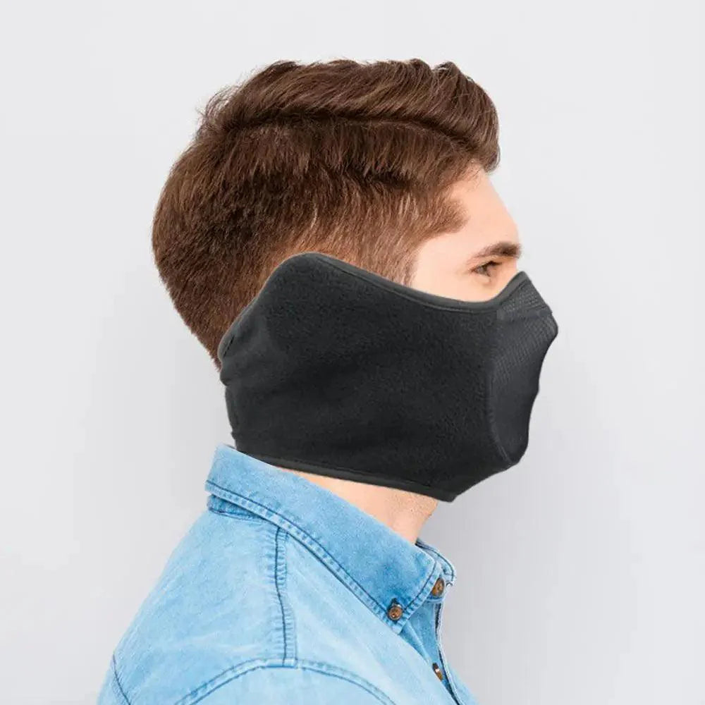 Unisex Breathable Black Half Ski Windproof Sport Mask Face Cover Ear Warmer For Winter Weather Men Running Thermal Masks Scarf Snowboard Ski Mask Neck Warmer Stevvex