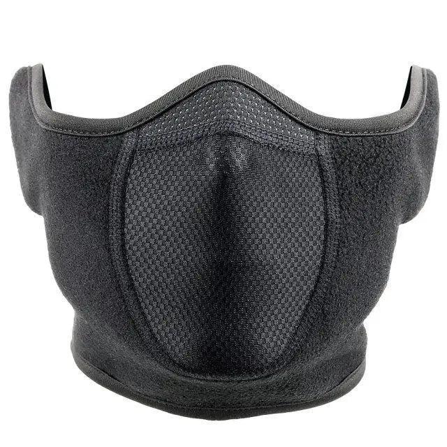 Unisex Breathable Black Half Ski Windproof Sport Mask Face Cover Ear Warmer For Winter Weather Men Running Thermal Masks Scarf Snowboard Ski Mask Neck Warmer Stevvex