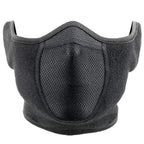 Unisex Breathable Black Half Ski Windproof Sport Mask Face Cover Ear Warmer For Winter Weather Men Running Thermal Masks Scarf Snowboard Ski Mask Neck Warmer Stevvex