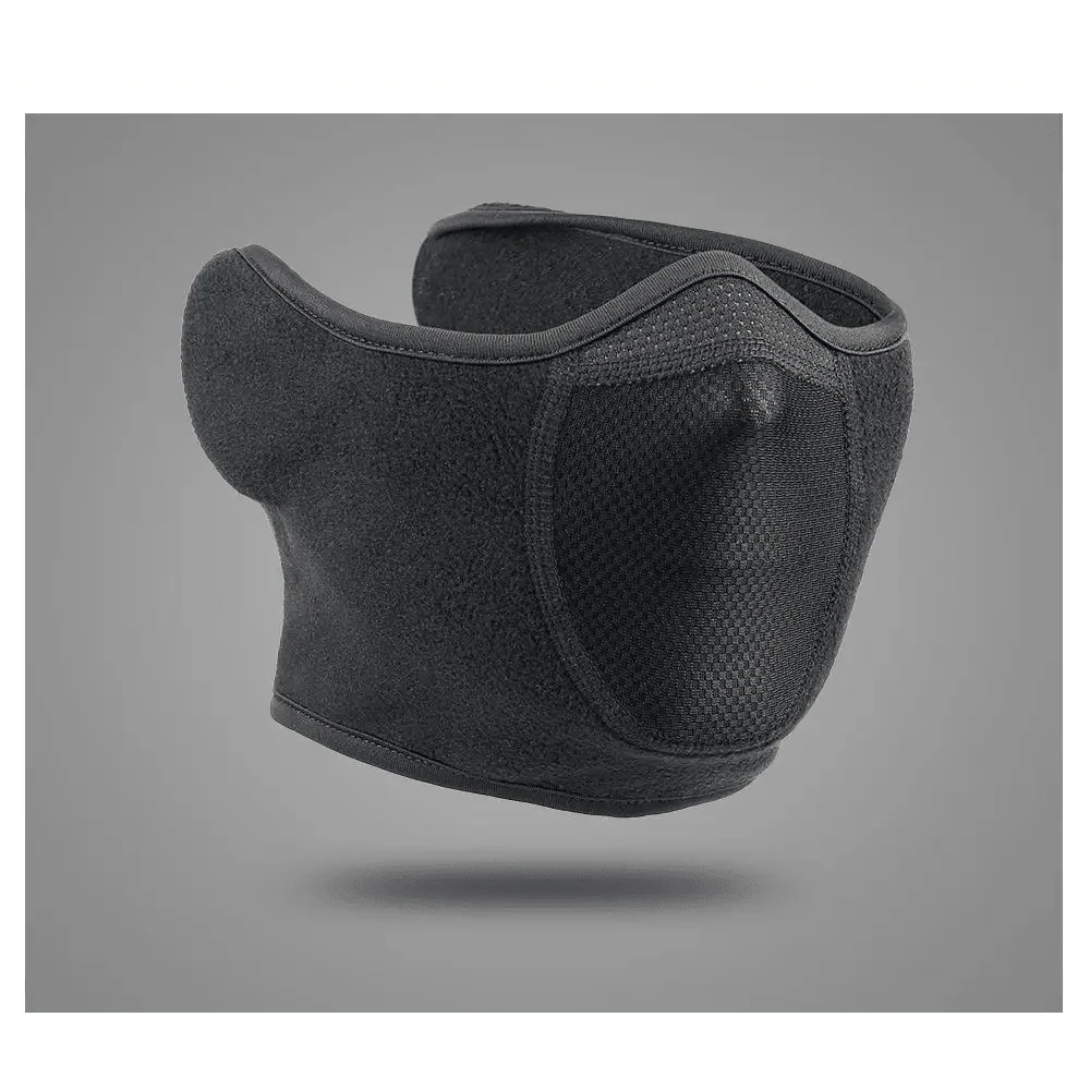 Unisex Breathable Black Half Ski Windproof Sport Mask Face Cover Ear Warmer For Winter Weather Men Running Thermal Masks Scarf Snowboard Ski Mask Neck Warmer Stevvex