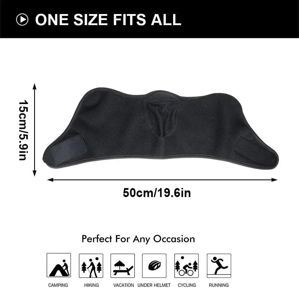 Unisex Breathable Black Half Ski Windproof Sport Mask Face Cover Ear Warmer For Winter Weather Men Running Thermal Masks Scarf Snowboard Ski Mask Neck Warmer Stevvex