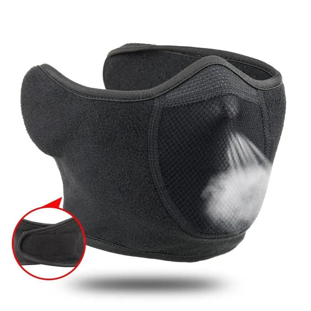 Unisex Breathable Black Half Ski Windproof Sport Mask Face Cover Ear Warmer For Winter Weather Men Running Thermal Masks Scarf Snowboard Ski Mask Neck Warmer Stevvex