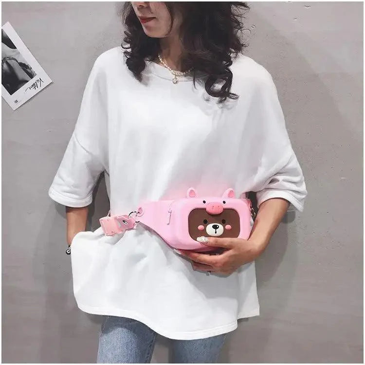 Unisex Cartoon Design Waist Fanny Pack For Traveling Unique Fashion Bag Cute Chest Bag For Women Stevvex