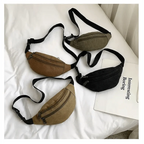 Unisex Casual Canvas Waist Bag Functional Comfortable Waist Bag Classic Waterproof Cross Body Traveling Bag Stevvex