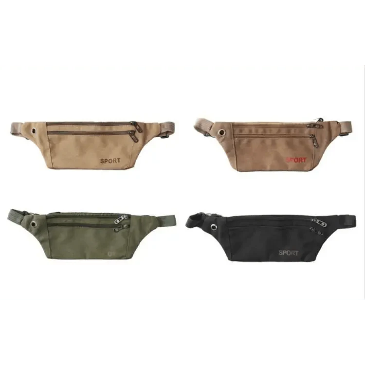 Unisex Casual Canvas Waist Bag Functional Comfortable Waist Bag Classic Waterproof Cross Body Traveling Bag Stevvex