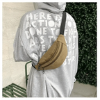 Unisex Casual Canvas Waist Bag Functional Comfortable Waist Bag Classic Waterproof Cross Body Traveling Bag Stevvex