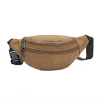 Unisex Casual Canvas Waist Bag Functional Comfortable Waist Bag Classic Waterproof Cross Body Traveling Bag Stevvex